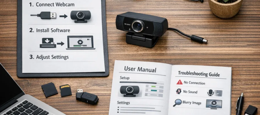 Schritt-fuer-Schritt Bedienungsanleitung fuer Webcams: Einrichtung, Nutzung und Fehlerbehebung
