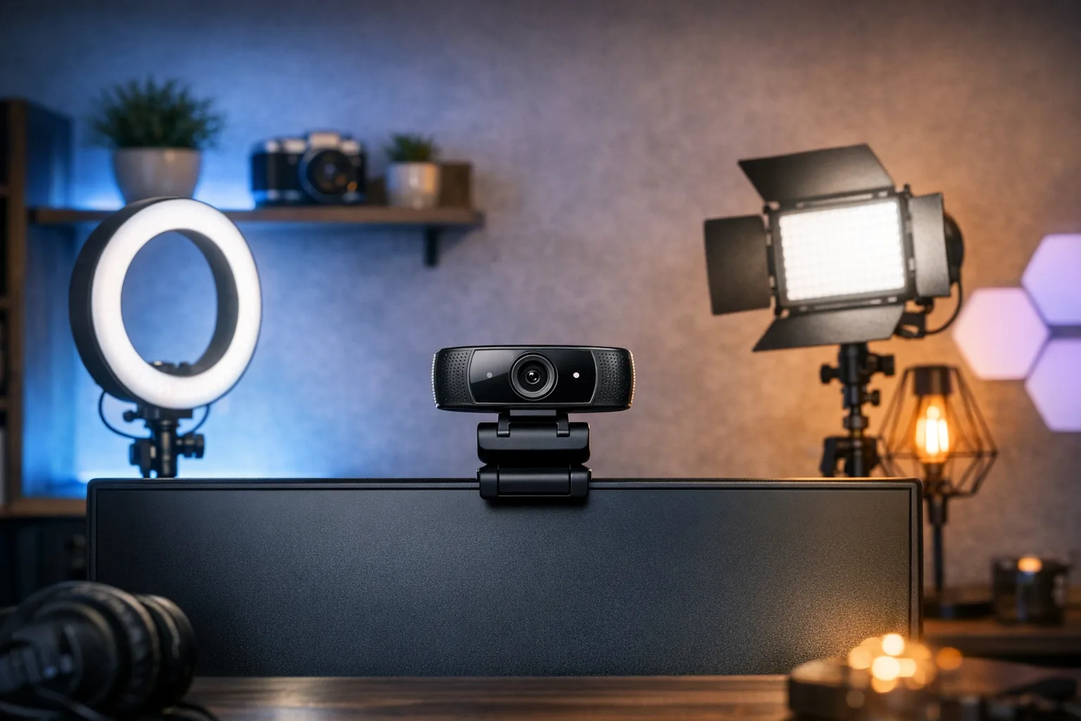 Optimale Beleuchtung und Hintergrundgestaltung fuer Webcam-Streams