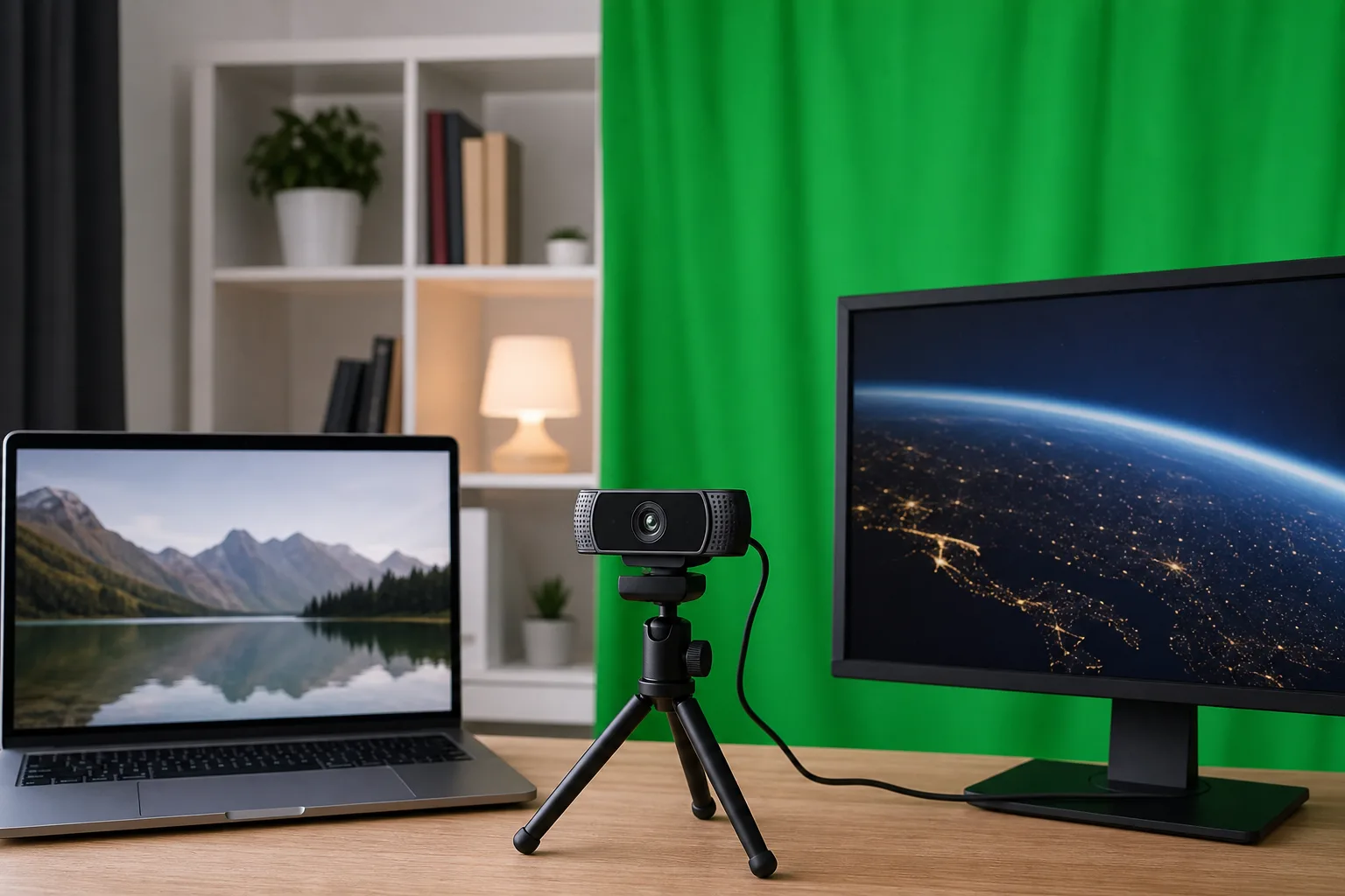 Webcam Hintergrund einrichten: DIY Virtual Backgrounds und Greenscreen Ideen